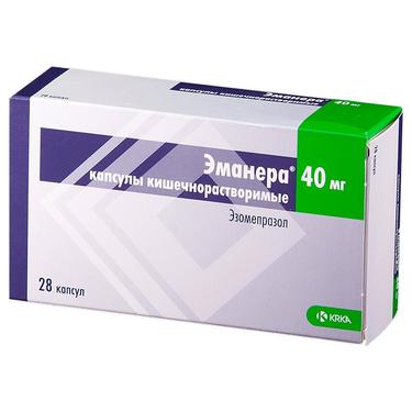 Эманера 40 мг капсулы кишечнорастворимые 28 шт