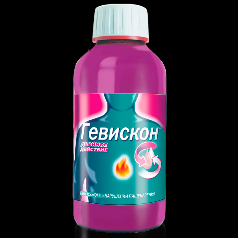 Гевискон Двойное Действие суспензия Мята 300 мл
