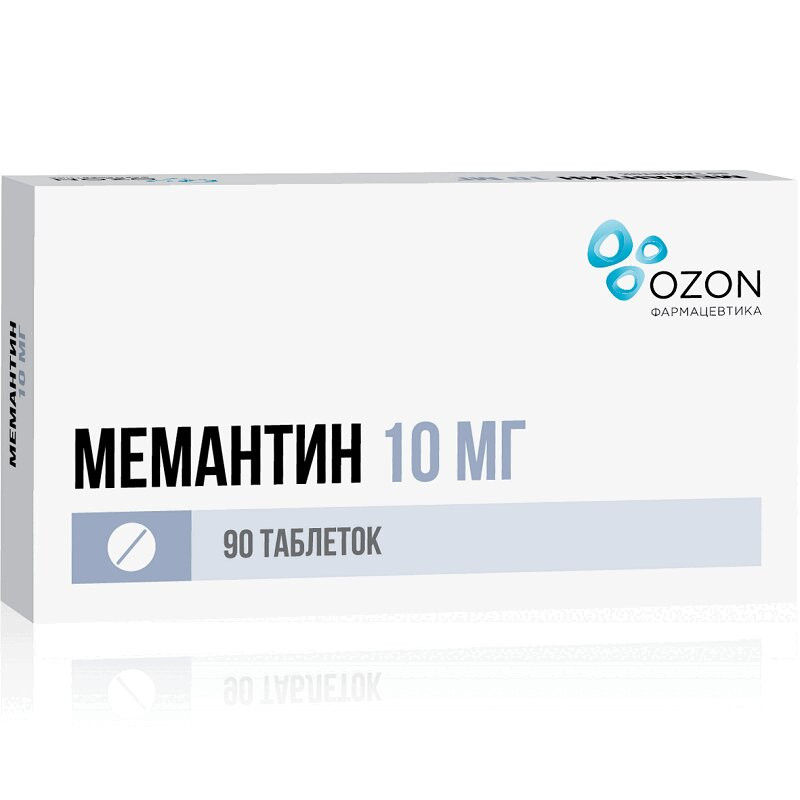 Мемантин 10 мг таблетки 90 шт