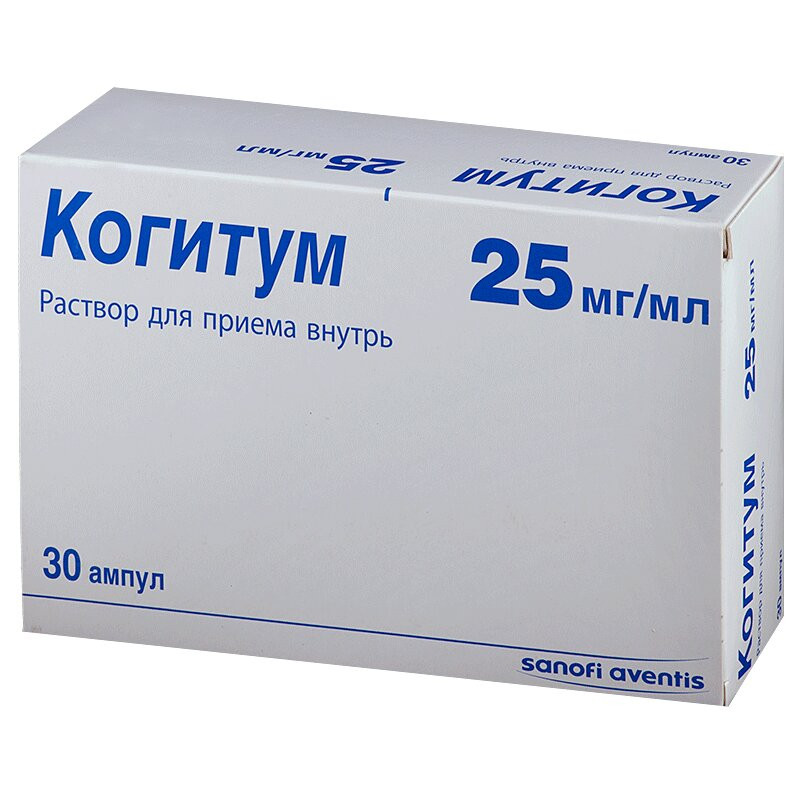 Когитум 25 мг/мл раствор для приема внутрь ампула 10 мл 30 шт