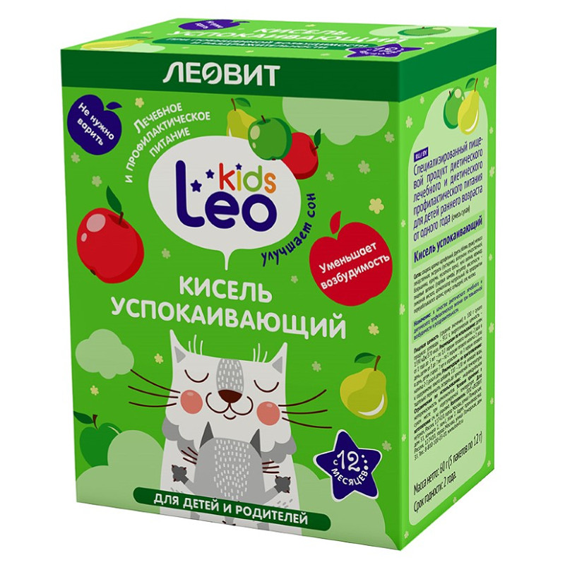 Леовит Leo Kids Кисель для детей Успокаивающий 12 г 5 шт