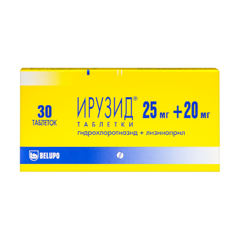 Ирузид 25 мг+20 мг таблетки 30 шт