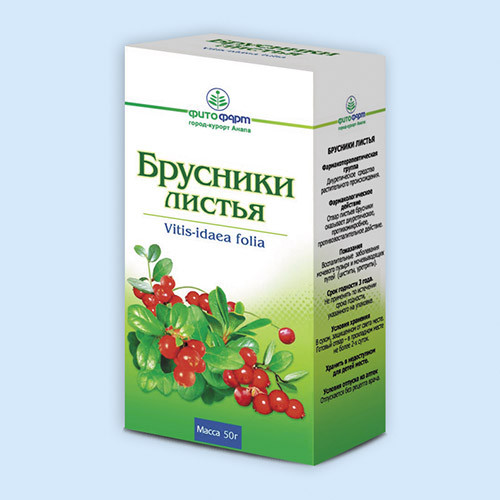 Брусники листья пачка 50 г 1 шт