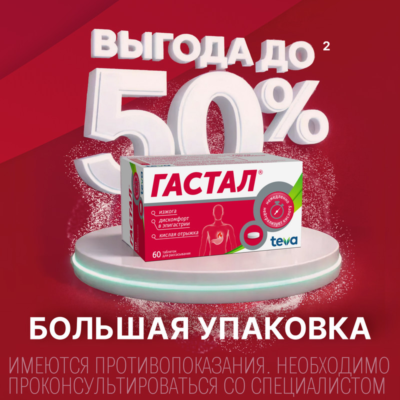 Гастал таблетки для рассасывания Мята 12 шт