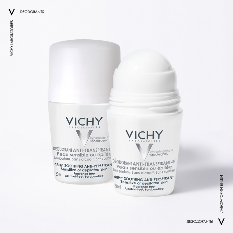 Vichy Дезодорант-антиперспирант шариковый для чувствительной кожи 48 ч 50 мл