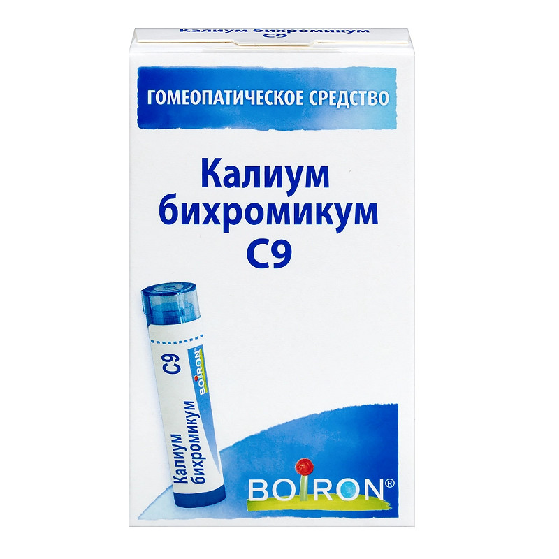 Калиум бихромикум С9 гранулы гомеопатические 4 г