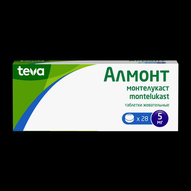 Алмонт 5 мг таблетки жевательные 28 шт