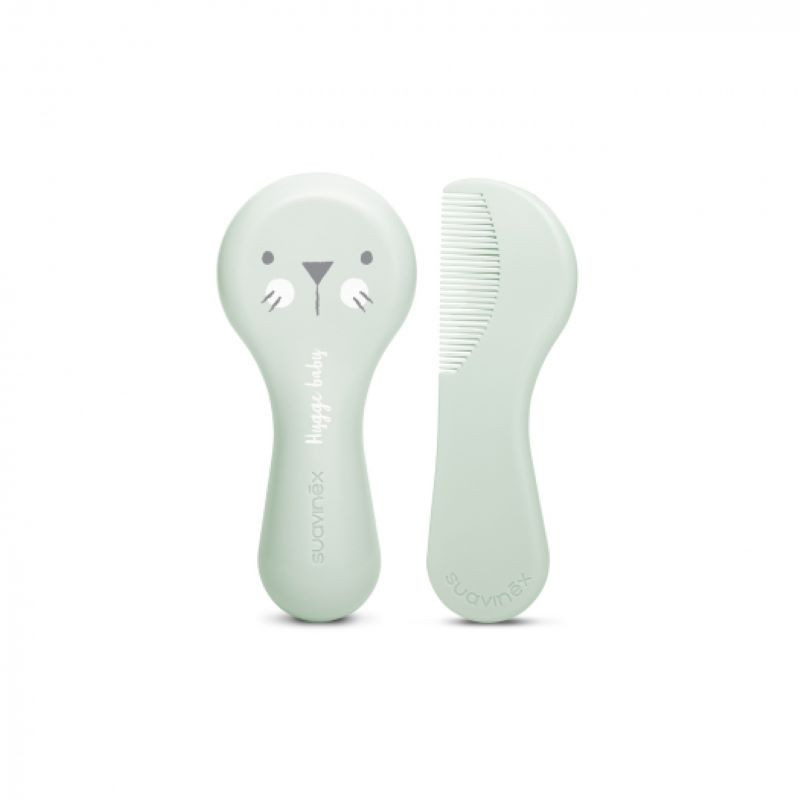 Suavinex Hygge Baby Набор детский расческа + щетка Зеленый