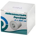 Верофарм Лейкопластырь фиксирующий 4 см х 500 см 1 шт