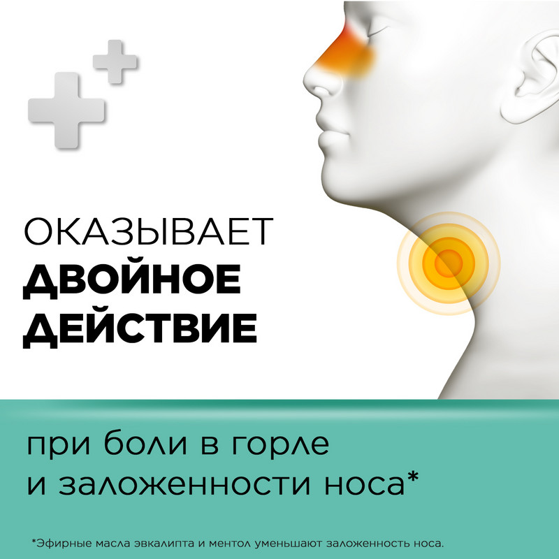 Стрепсилс с Ментолом и Эвкалиптом таблетки для рассасывания 36 шт