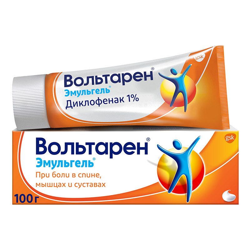 Вольтарен Эмульгель гель для наружного применения 1% туба 100 г