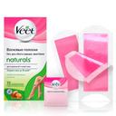 Veet Нейчуралс Полоски восковые масло Ши 10 шт